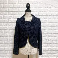 美品 フォンタナグランデ ドット柄 ショートジャケット38