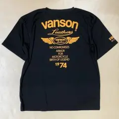 VANSON ドライ半袖Tシャツ 黒 XLサイズ