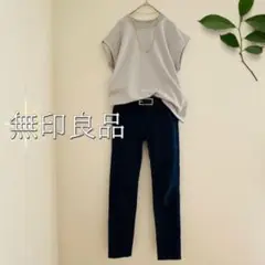 無印良品スリーブレスサマーニットカットソー（M）グレー　快適リラックスシルエット