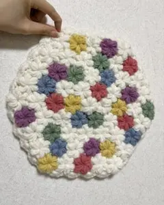 【ハンドメイド】　花柄のミニマット