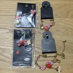 ディズニー ミニー スプリング 桜 ブレスレット ネックレス ピアス ヘアピン