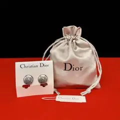 極 美品 保存袋 付き クリスチャンディオール Dior ロゴ イヤリング