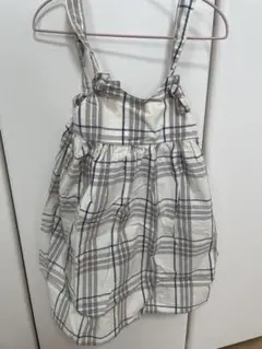 tete a tete チェック柄 ジャンバースカート 95cm
