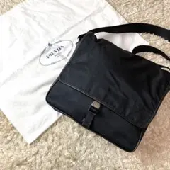 【美品】PRADA メッセンジャー ベルト 三角ロゴ ナイロン レザー A4