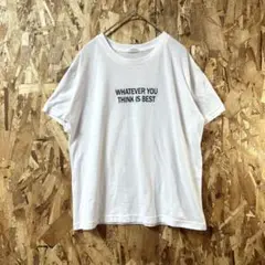 【C•O•L•Z•A】シンプル半袖TシャツMロゴメッセージ 綿混紡