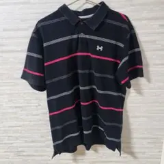 【XL】UNDER ARMOUR アンダーアーマー ポロシャツ ボーダー ロゴ