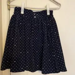 値下げ　ナルミヤ　美品　Lindsay ネイビー　ドットスカート　160