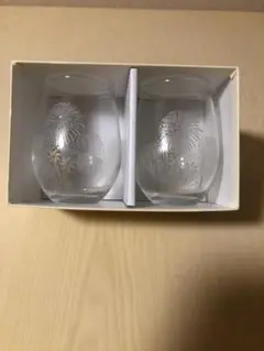 【未使用】サントリー金麦　花火模様 ステムレスグラス 2個セット