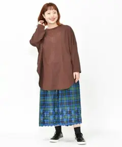 大きいサイズ新品 ブラウン しっかりGOOD ビックT アズノウアズオオラカ