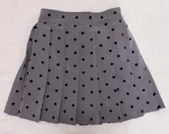 otaly グレー　ドットプリーツスカート　110cm