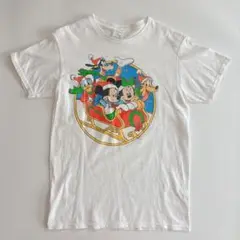 【Sサイズ】ディズニー　Tシャツ　クリスマス　ミッキー　ミニー　アメリカ　古着