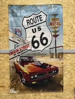 ルート66 フラッグ バナー おしゃれ ガレージ アメリカン雑貨 アメ車 旗
