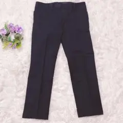 【7-IDconcept.】ネイビーストレートパンツ　スラックス　サイズ42