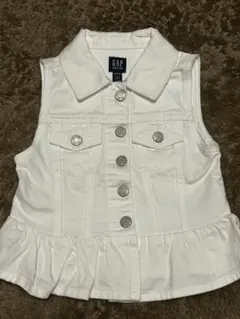 GAP デニムベスト 3歳 ホワイト