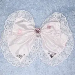 ねこみみりぼん 白✖️ピンクハート