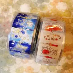 海外製ロールシールセットねこ ステッカー マスキングテープ