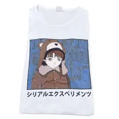 Lain シリアルエクスペリメンツレイン 白 半袖 Tシャツ 岩倉 玲音