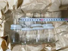 透明ガラス瓶 8個入り プラフタ付き 小瓶 リユース 空き瓶 小物入れ 自由研究