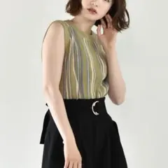 ◎RETRO GIRL◎ レトロガールストライプ柄ニットベスト