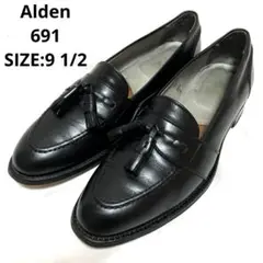 美品 Alden 691 タッセル ローファー 黒 オールデン ブラック レザー