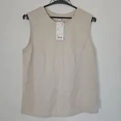 UNIQLO レディース ノースリーブ Tシャツ M ナチュラル