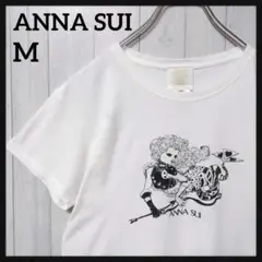 【人気・美品】アナスイ☆Tシャツ ビッグロゴ M USAタグ ホワイト