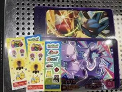 ポケモンフレンダ　うちわ　ルカリオ　ミューツー　　シール