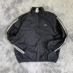 90sadidas ハーフジップ/3本ライン/ヴィンテージ/ブラック