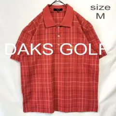 【日本製】DAKS GOLF ダックスゴルフ ポロシャツ ロゴ刺繍