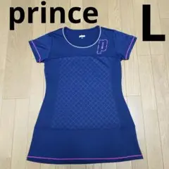 Prince プリンス テニス ワンピース レディース L ネイビー×ピンク