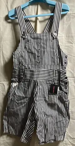 PEACE NOWヒッコリー柄サロペットエヴィちゃんハーフパンツタグ付新品未使用