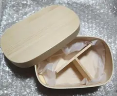 曲げわっぱ 弁当箱 バンド付き 白木 角型 一段 木製 650ml