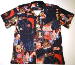 和柄 忍と妖怪 百鬼夜行 浮世絵 忍者 半袖アロハシャツ メンズ M 新品