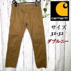 【希少】カーハート ペインターパンツ ワークパンツ 茶 ダブルニー 細身