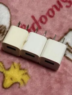 Apple 充電アダプタ コンセント USB充電器 ３個セット ホワイト