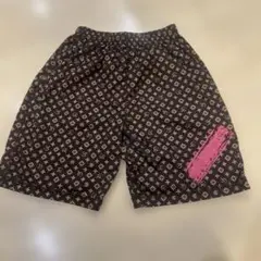 モノグラムショートパンツ ネイビー ピンク