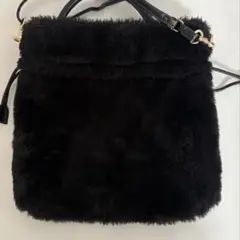 ショルダーバッグ ボア ファー 黒 Wego 2way