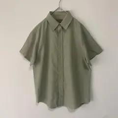 Rustic Outfitter チェック柄 半袖シャツ オリーブグリーン