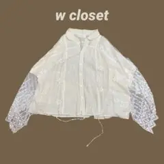 W closet ヴィンテージ風 レースシャツ
