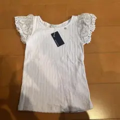 アナスイミニ130cm レース付き袖 Tシャツ 淡紫　新品未使用