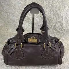 【美品】CHLOE クロエ パディントン ハンドバッグ レザー ブラウン