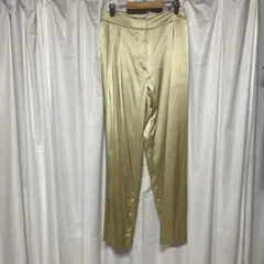 PLST プラステ シルクブレンド テーパードパンツ ゴールド