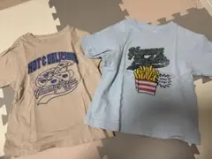 GU フライドポテト　ピザ Tシャツ 2枚セット 120