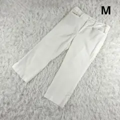 クロップドパンツ　ホワイト　白　M　レディース