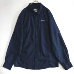 2607　PACIFICTRAIL　長袖アウトドアシャツ　M　紺　US古着