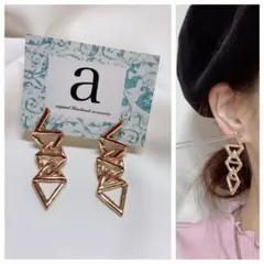2328☺︎ゴールドのトライアルチェーンチタンピアス☺︎