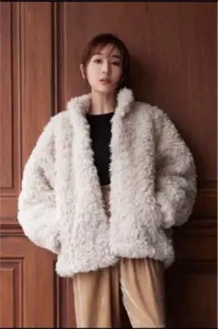 MINAMI TANAKA×CLANE CURL FUR SHORT COAT