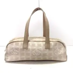 シャネル ハンドバッグ ライトピンク×白