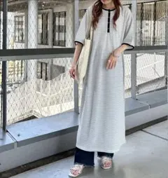 DISCOAT リングドット半袖ワンピース Mサイズ