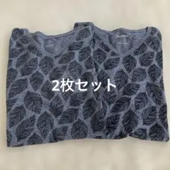 【ユニセックス】Goodfellow リーフ柄　VネックTシャツ　 2枚セット